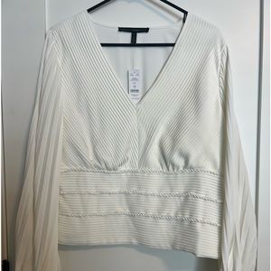 WHBM formal white blouse